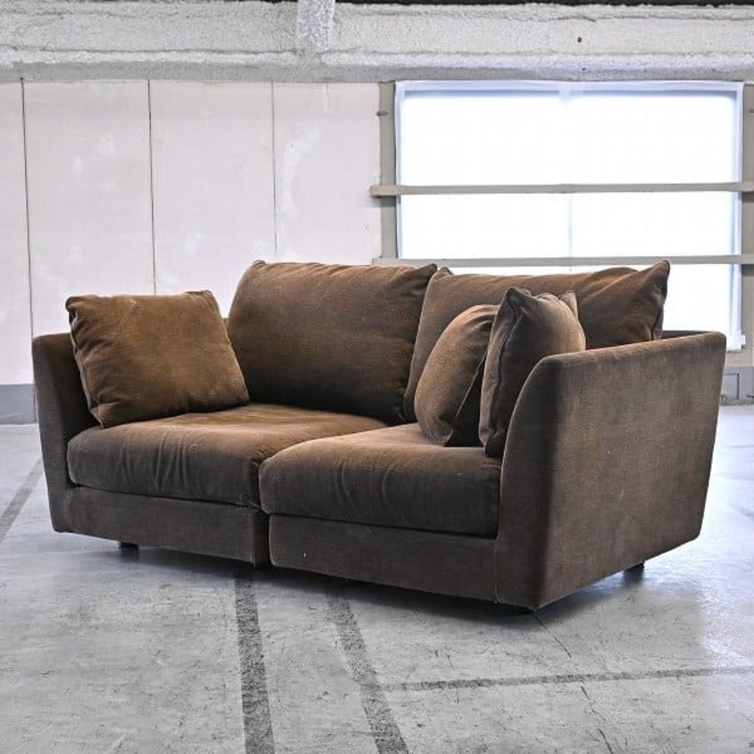 arflex 50万「A SOFA/エーソファ」セパレートソファ 2人掛け 2P 2シーター ファブリック 布 コンパクト モダンアルフレックス【家具/インテリア/USED家具ユーズド家具/リサイクル】