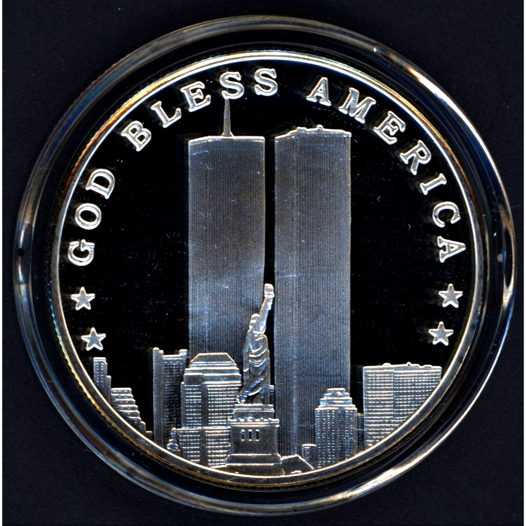 9-11 Twin Towers 貿易センタービル　記念　銀貨　1オンス