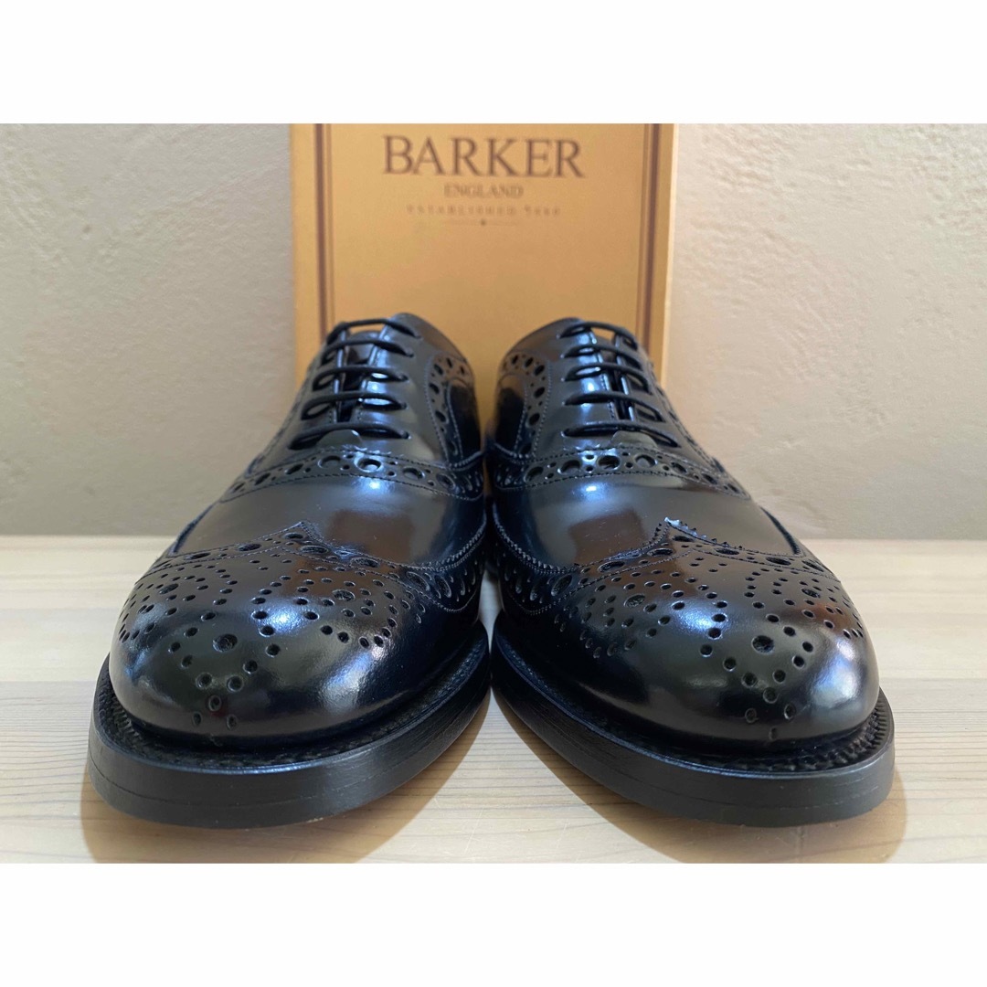 BARKER(バーカー)の新品 BARKER バーカー フルブローグ オックスフォード 革靴 ブラック メンズの靴/シューズ(ドレス/ビジネス)の商品写真