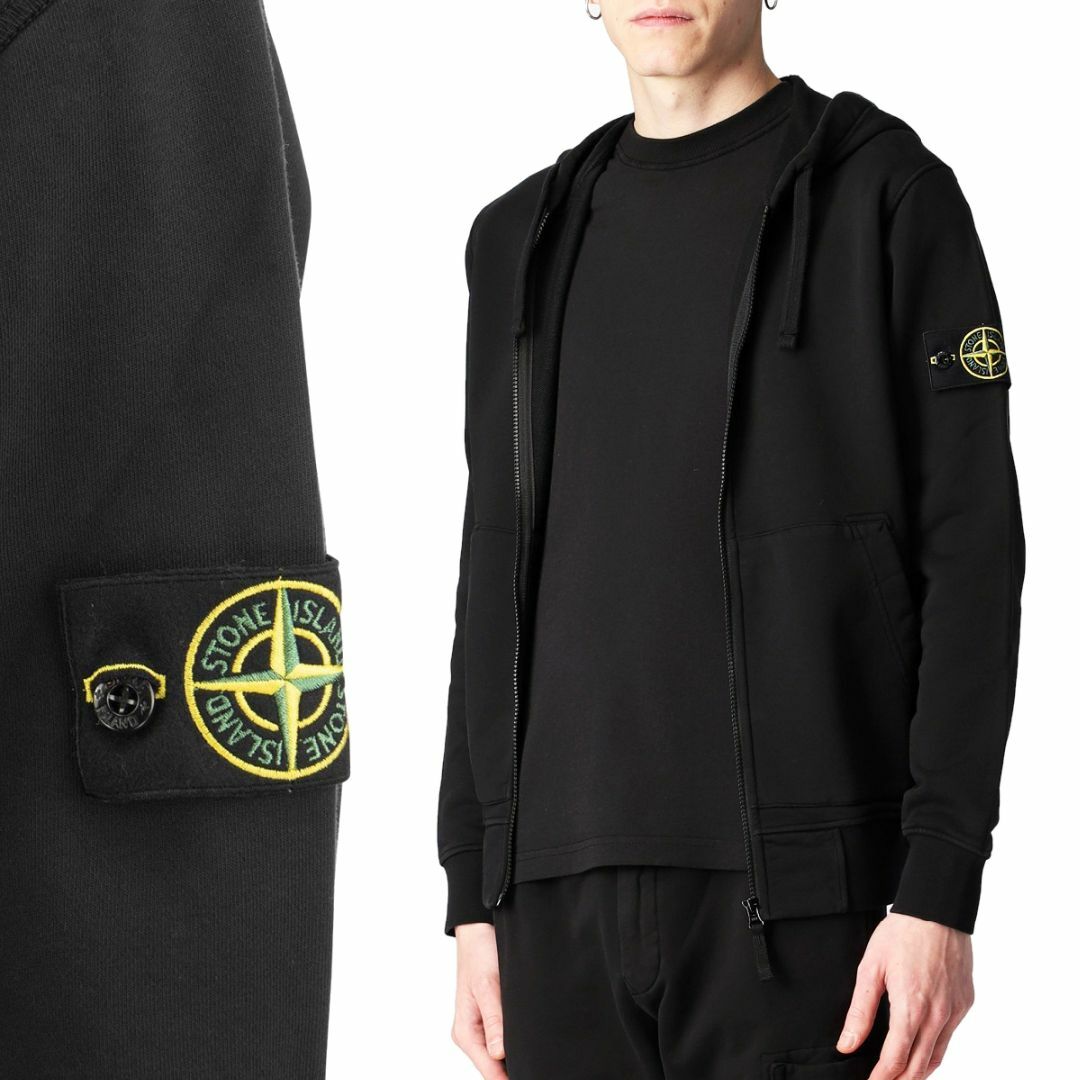 14 STONE ISLAND 101564251 ブラック パーカー S