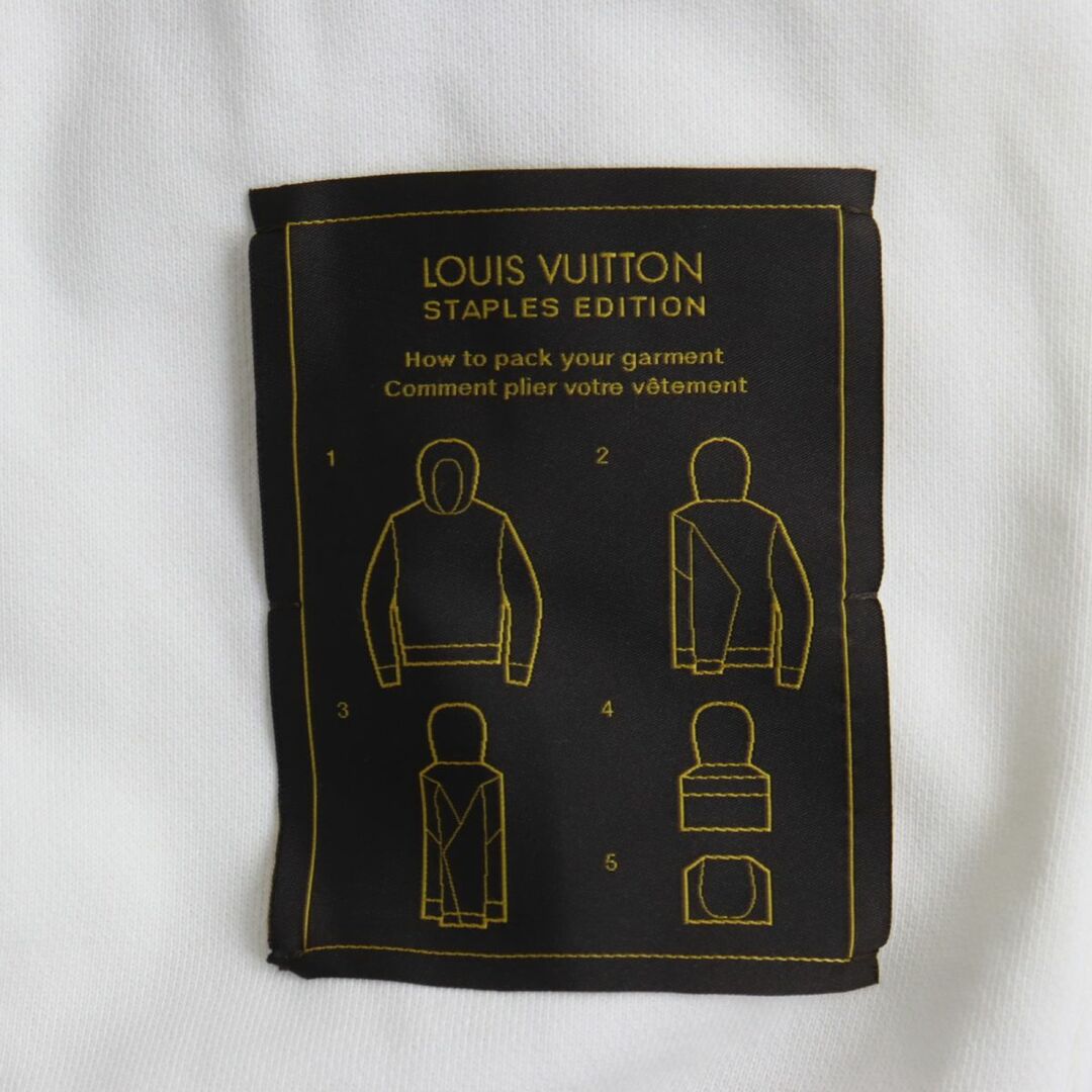 LOUIS VUITTON(ルイヴィトン)の極美品●22SS ルイヴィトン 1A5VIZ ステープルズエディション インサイドアウト 裏起毛 プルオーバースウェットパーカー 白 S 伊製 正規 メンズのトップス(パーカー)の商品写真