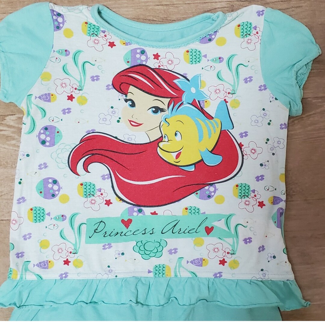 Disney(ディズニー)のアリエル　夏パジャマ　100センチ キッズ/ベビー/マタニティのキッズ服女の子用(90cm~)(パジャマ)の商品写真