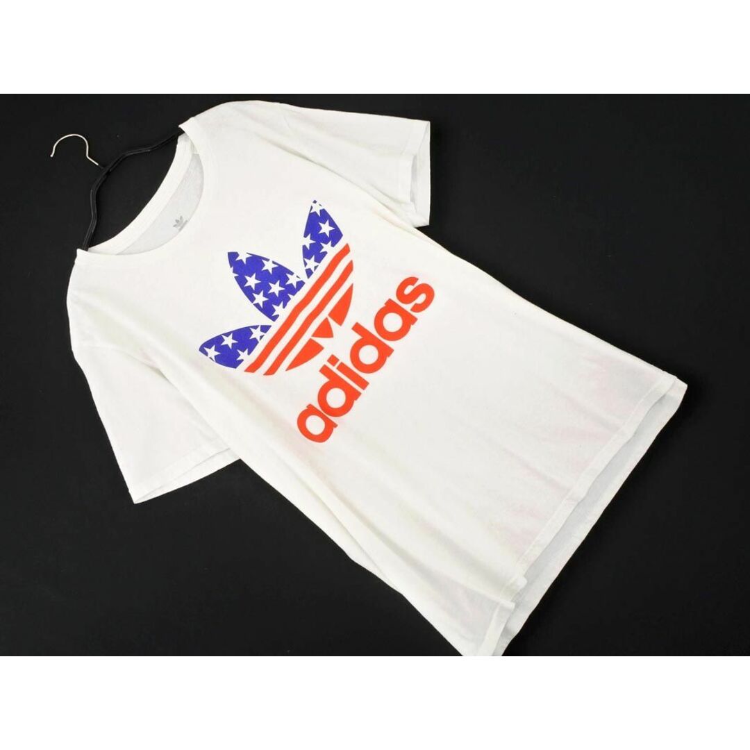 adidas(アディダス)のadidas originals アディダスオリジナルス トレフォイルロゴ プリント Tシャツ sizeS/白 ■◆ メンズ メンズのトップス(Tシャツ/カットソー(半袖/袖なし))の商品写真