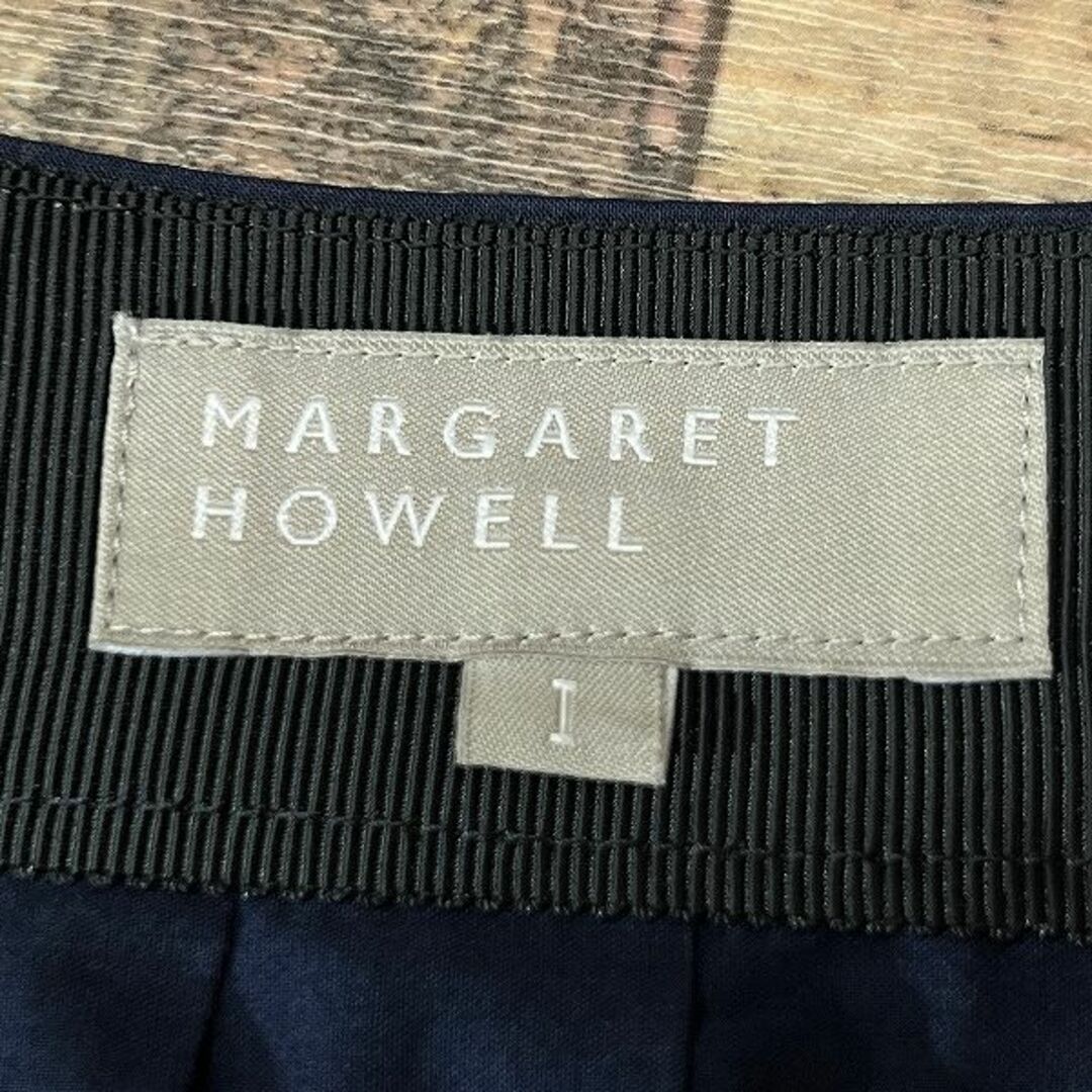 MARGARET HOWELL(マーガレットハウエル)のG① マーガレットハウエル 578-132401 水玉 プリーツ スカート M レディースのスカート(ひざ丈スカート)の商品写真