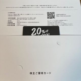 ゆず様専用　VEGA 株主優待券　20%オフクーポン　1枚(ショッピング)