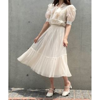 titty&co - titty&Co.PETITチュールプリーツパールスカート ティティ