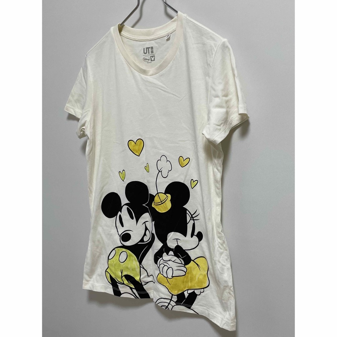 Disney(ディズニー)の【Disney】ユニクロ ミッキー ミニーちゃん ハートＴシャツ レディースのトップス(Tシャツ(半袖/袖なし))の商品写真