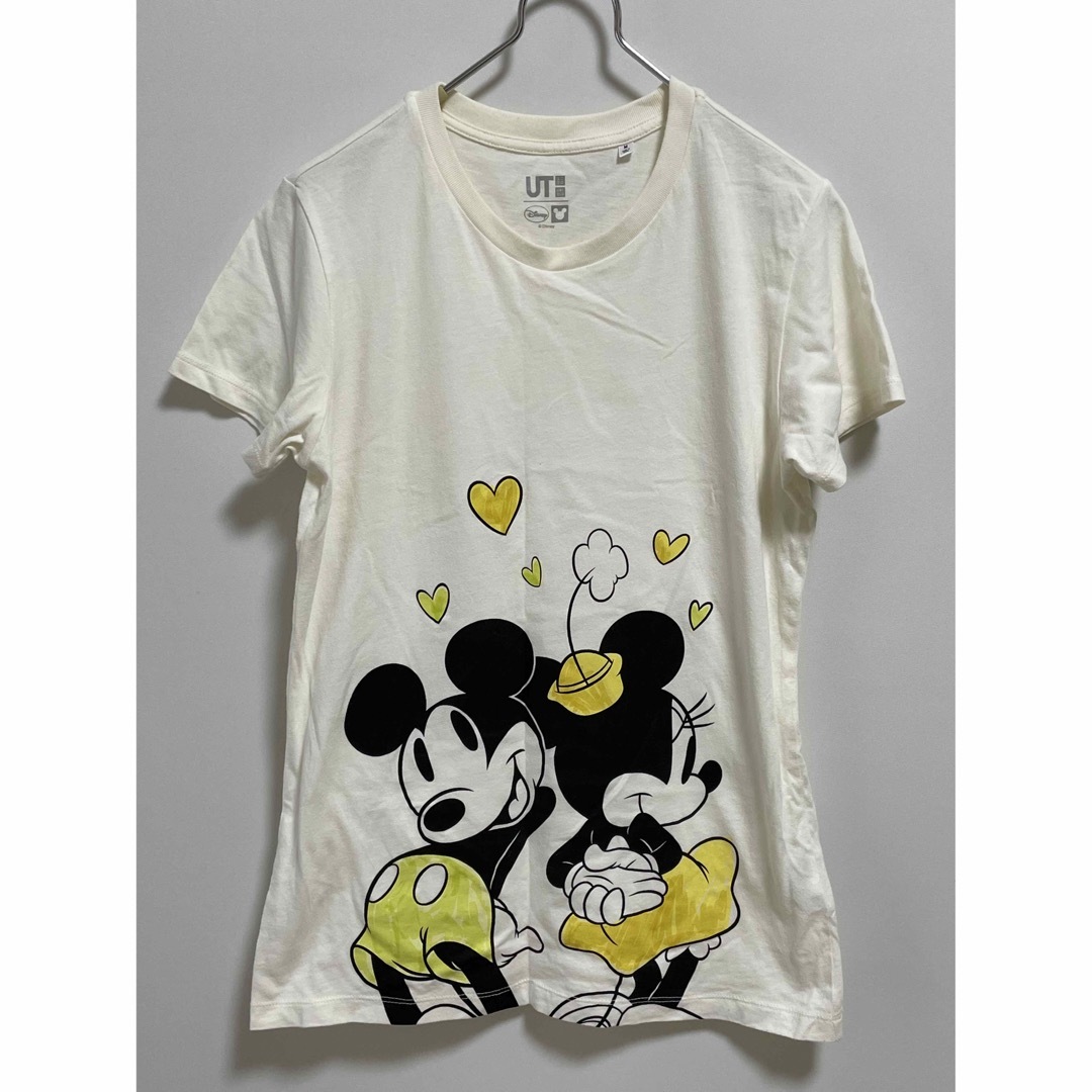 Disney(ディズニー)の【Disney】ユニクロ ミッキー ミニーちゃん ハートＴシャツ レディースのトップス(Tシャツ(半袖/袖なし))の商品写真