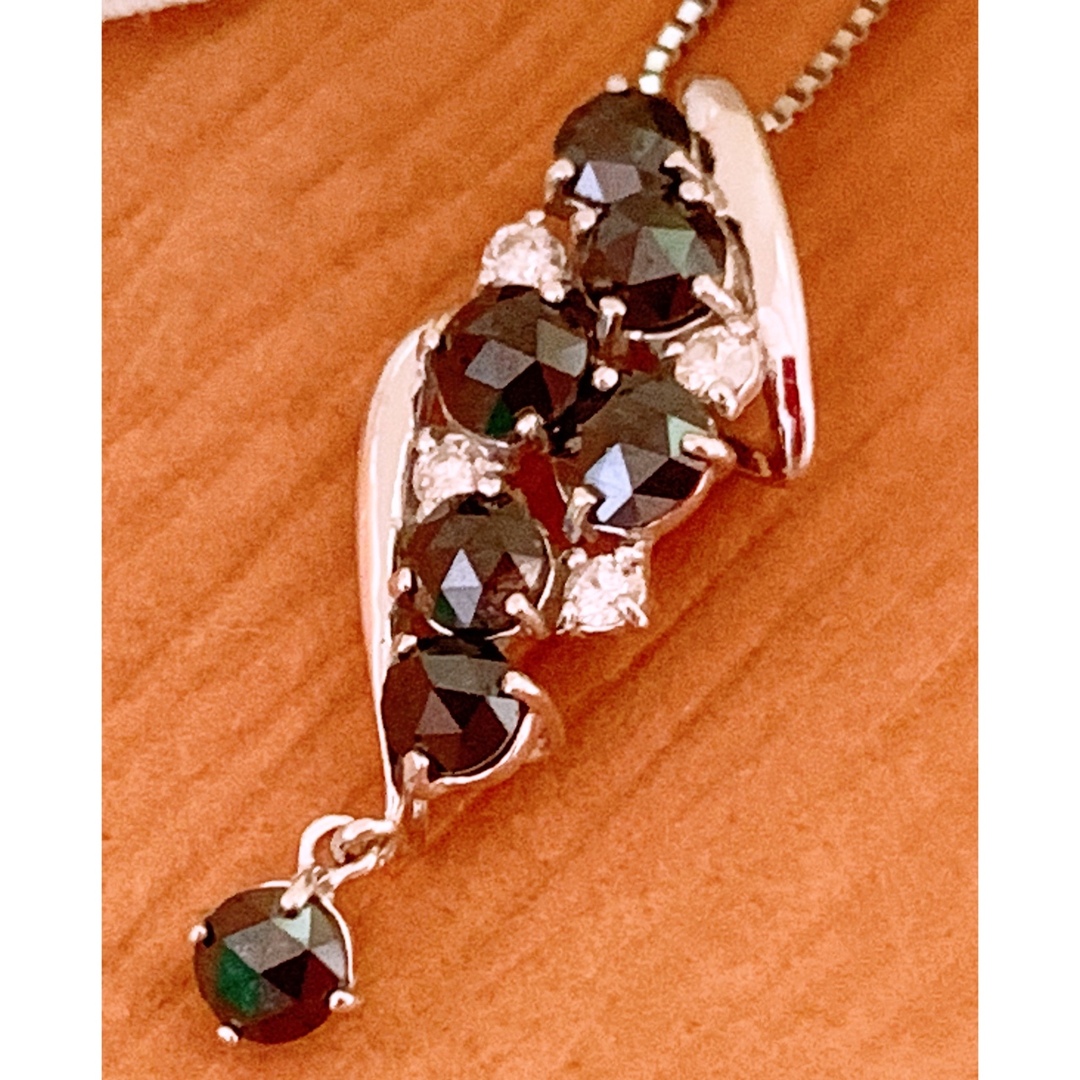 2023人気 豪華❗️D1.00CT✨k18ブラックダイヤモンドネックレス トップ