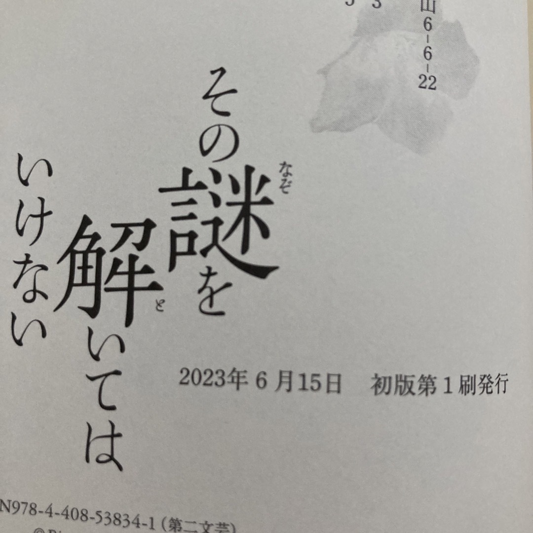 その謎を解いてはいけない エンタメ/ホビーの本(文学/小説)の商品写真