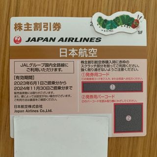 ジャル(ニホンコウクウ)(JAL(日本航空))のＪＡＬ　日本航空 株主優待　一枚(航空券)