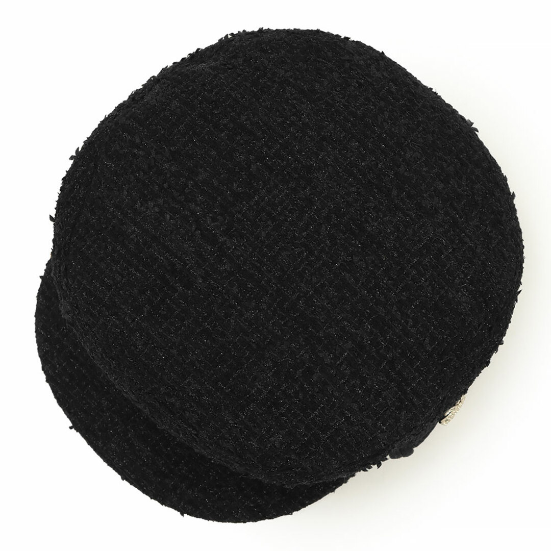 シャネル ココマーク キャスケット 帽子 ハット Mサイズ ツイード ブラック 黒 CHANEL（新品・未使用品）