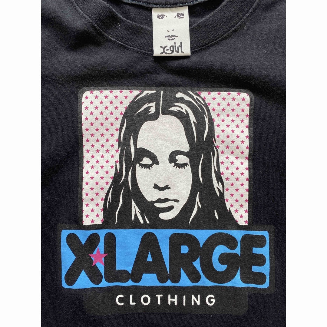 X-girl(エックスガール)のxlarge xgirl コラボTシャツ　サイズ2 半袖tシャツ　ブラック レディースのトップス(Tシャツ(半袖/袖なし))の商品写真