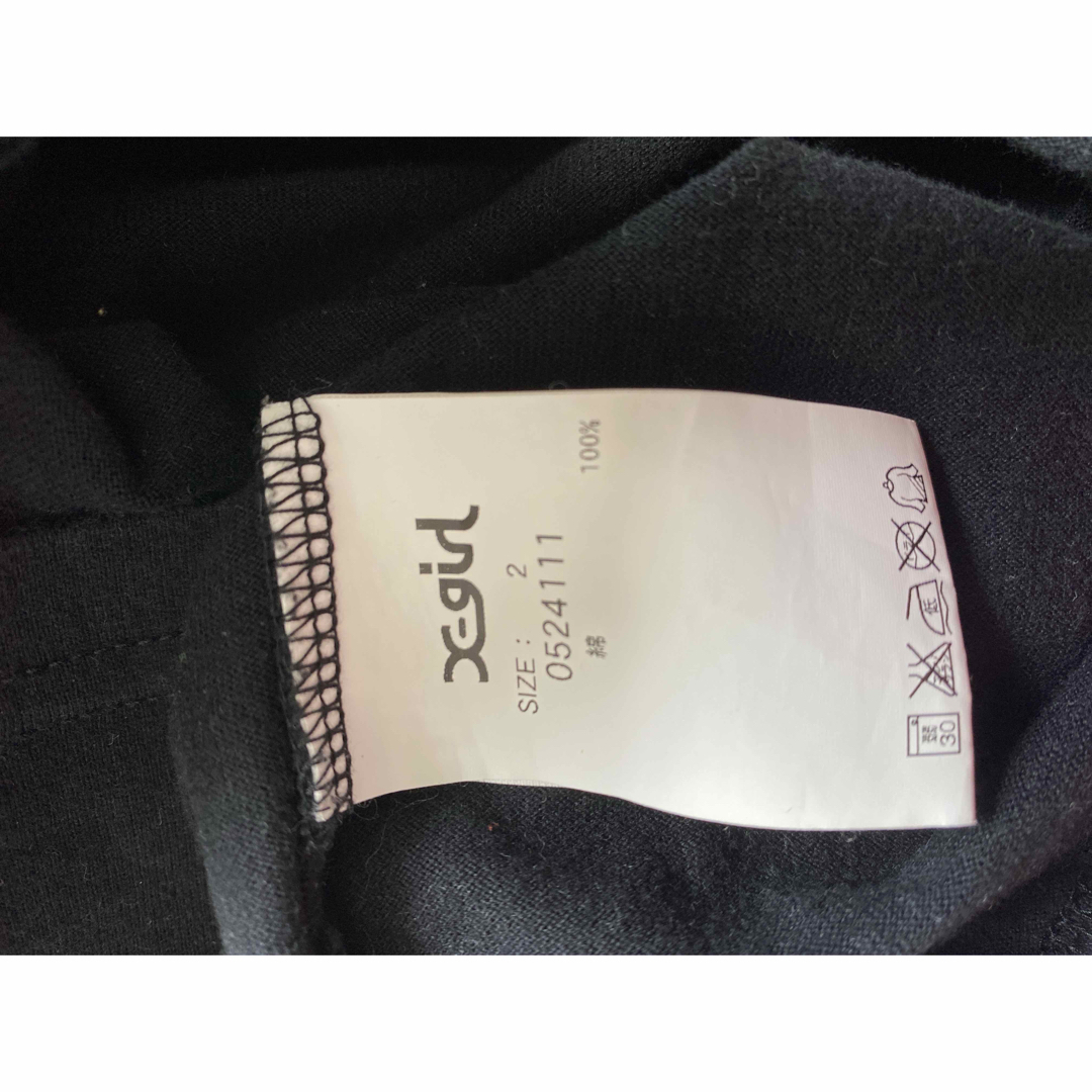 X-girl(エックスガール)のxlarge xgirl コラボTシャツ　サイズ2 半袖tシャツ　ブラック レディースのトップス(Tシャツ(半袖/袖なし))の商品写真