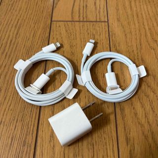 【正規品】iPhone 充電ケーブルusbアダプタ コード 充電器(バッテリー/充電器)