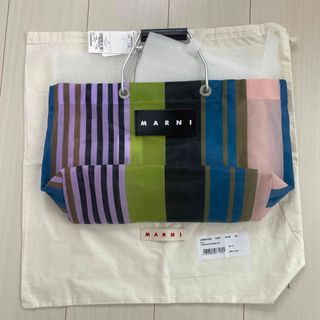 マルニ(Marni)のマルニマーケット　ストライプバッグミニ(トートバッグ)