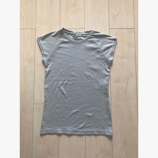 ザラ(ZARA)のZARA Tシャツ　トップス　グレーブルー(Tシャツ(半袖/袖なし))