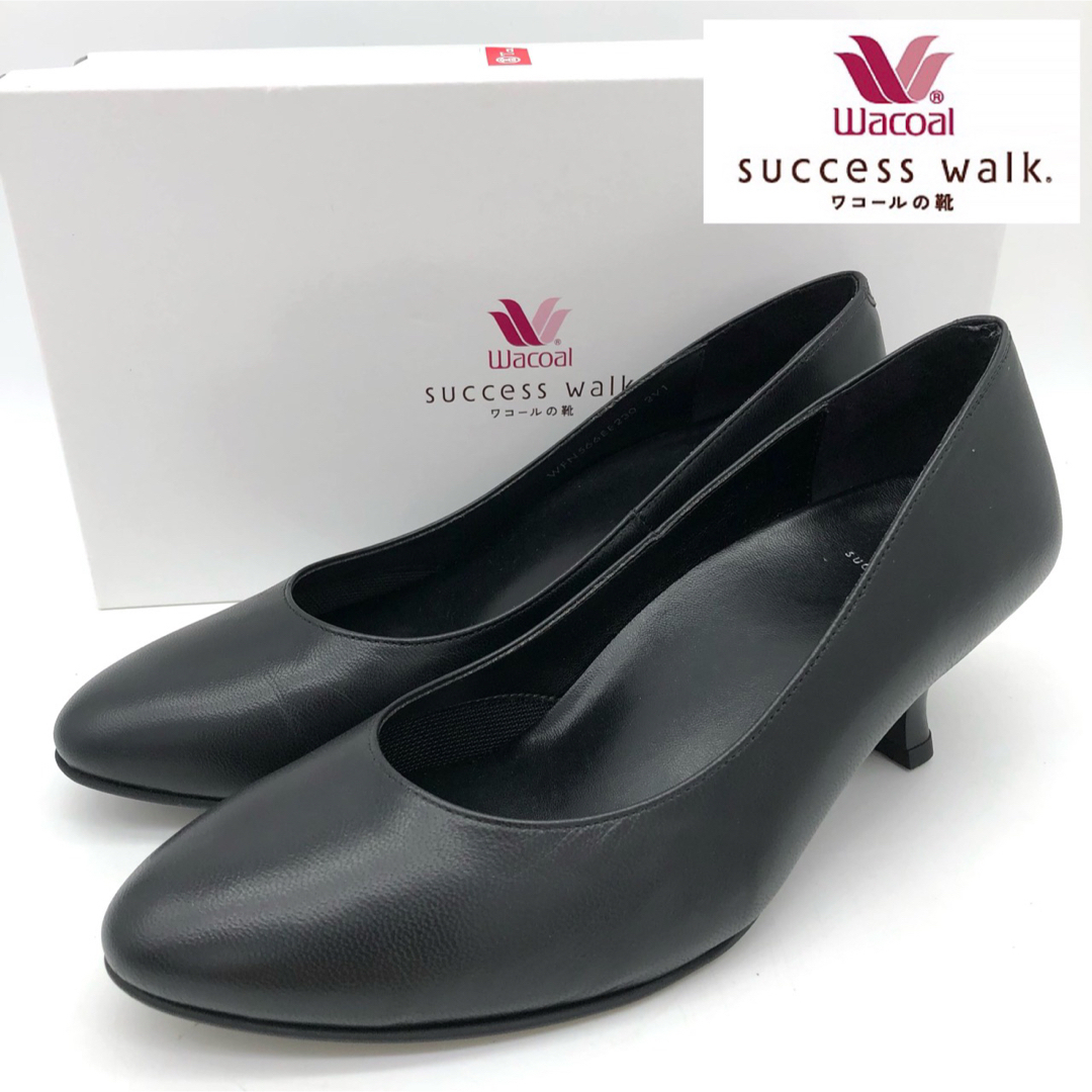 靴/シューズ【新品】Wacoal success walk ワコール【23EE】黒 ブラック