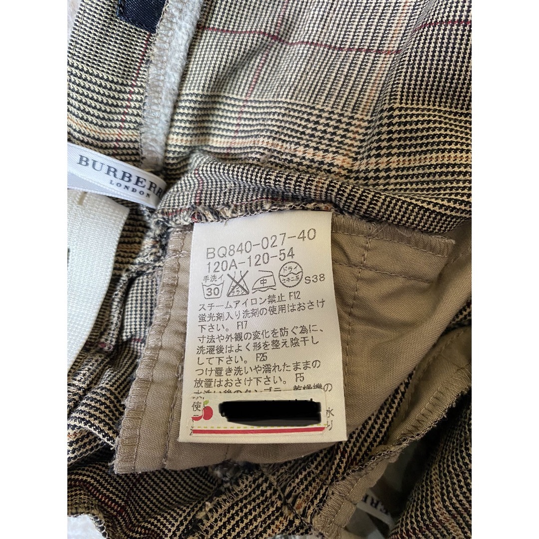 BURBERRY(バーバリー)のBurberry  120cm  男女兼用　チェック柄　ハーフパンツ キッズ/ベビー/マタニティのキッズ服男の子用(90cm~)(パンツ/スパッツ)の商品写真