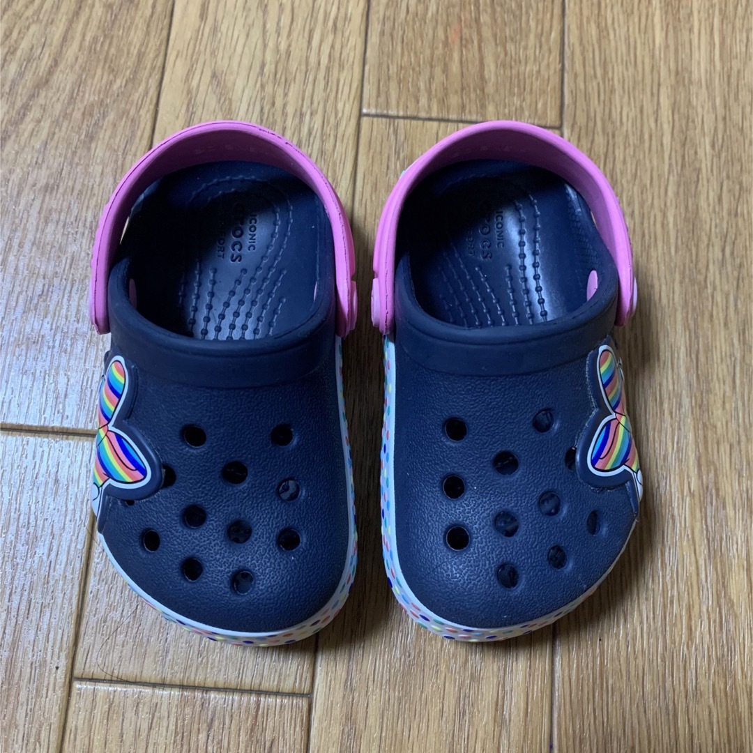 crocs(クロックス)の子供用クロックス ミニー　ディズニー キッズ/ベビー/マタニティのベビー靴/シューズ(~14cm)(サンダル)の商品写真