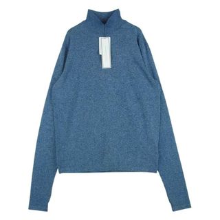 ジョンローレンスサリバン(JOHN LAWRENCE SULLIVAN)のJOHN LAWRENCE SULLIVAN ジョンローレンスサリバン 4A002 17-31 RIB CUTTING KNIT SWEATER リブ カッティング ニット セーター タートル ネック ブルー系 L【極上美品】【中古】(ニット/セーター)