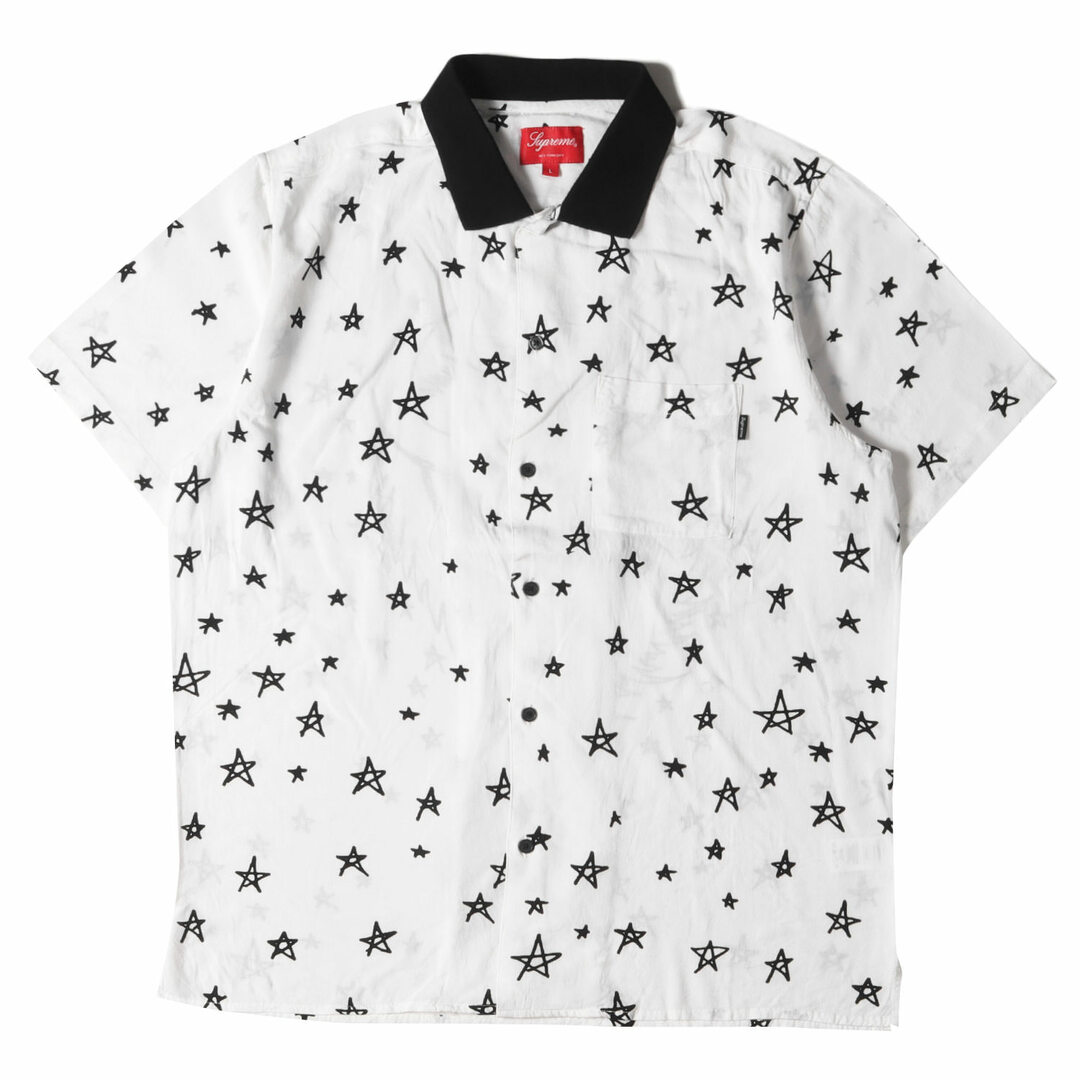 Supreme シュプリーム シャツ サイズ:L Daniel Johnston ダニエル ジョンストン デビル グラフィック レーヨン 半袖 Devil Rayon Shirt 18SS ホワイト 白 トップス カジュアル コラボ 【メンズ】