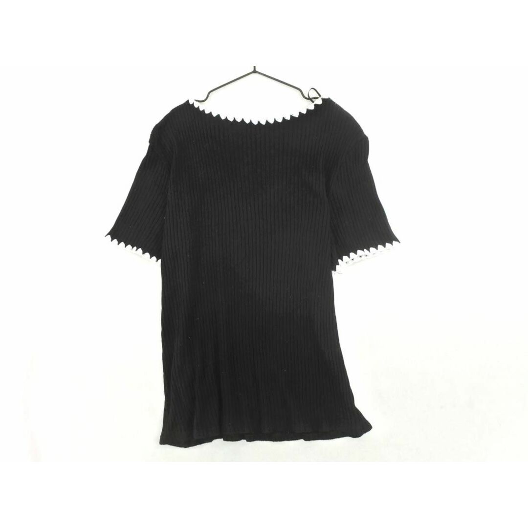 ZARA(ザラ)のZARA ザラ リブ カットソー sizeL/黒 ■◆ レディース レディースのトップス(カットソー(半袖/袖なし))の商品写真