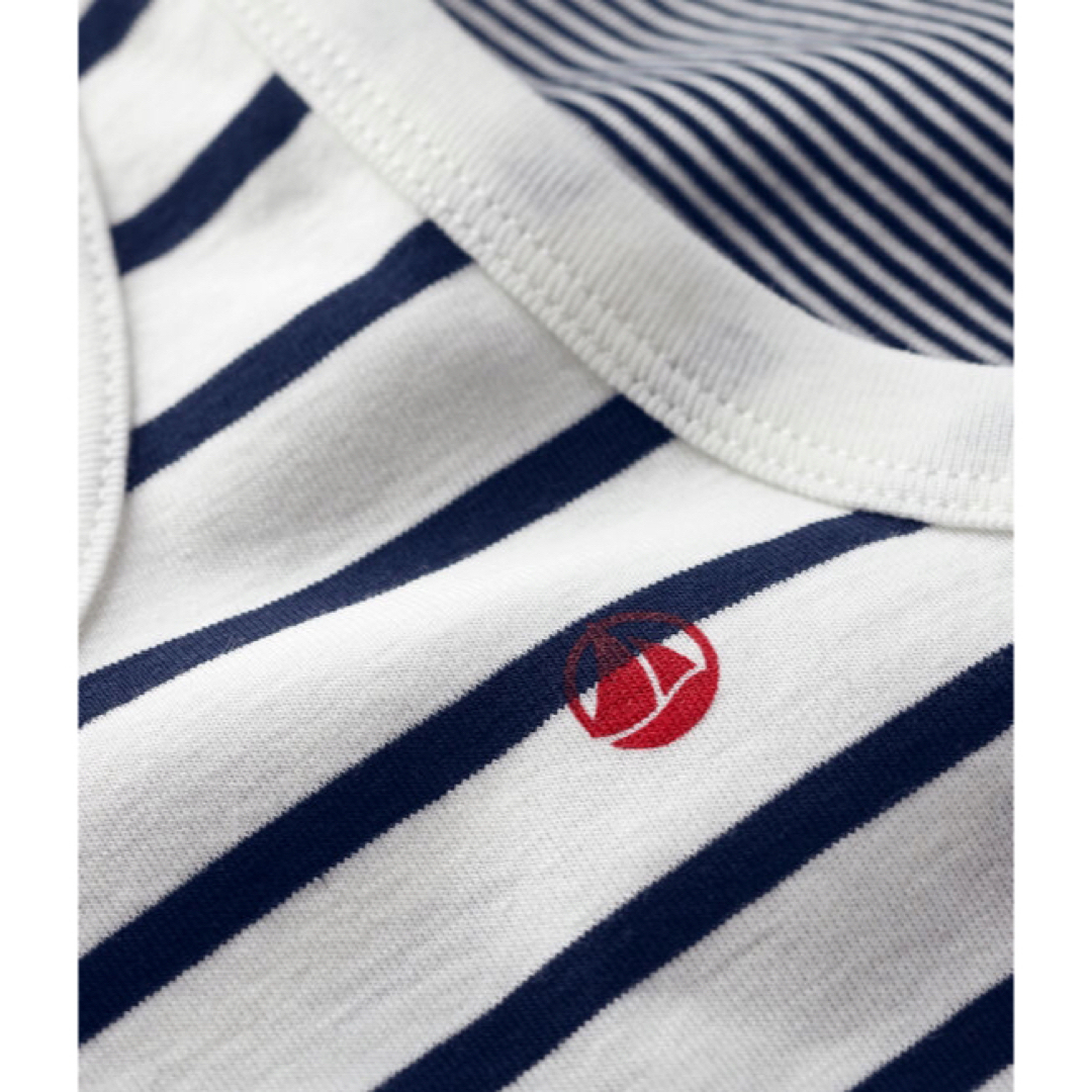 PETIT BATEAU(プチバトー)の専用！新品未使用 プチバトーマリニエール&ミラレ タンクトップ 2枚組 3ans キッズ/ベビー/マタニティのキッズ服男の子用(90cm~)(下着)の商品写真