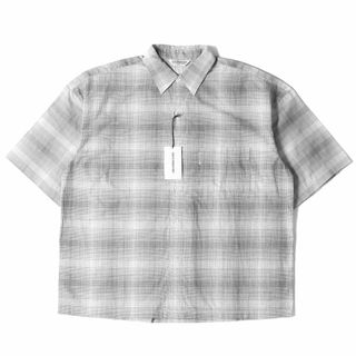 クーティー(COOTIE)のCOOTIE クーティー シャツ サイズ:S 22SS オンブレチェック オーバーサイズ 半袖 Ombre Check S/S Shirt ホワイト グレー トップス カジュアル 【メンズ】(シャツ)