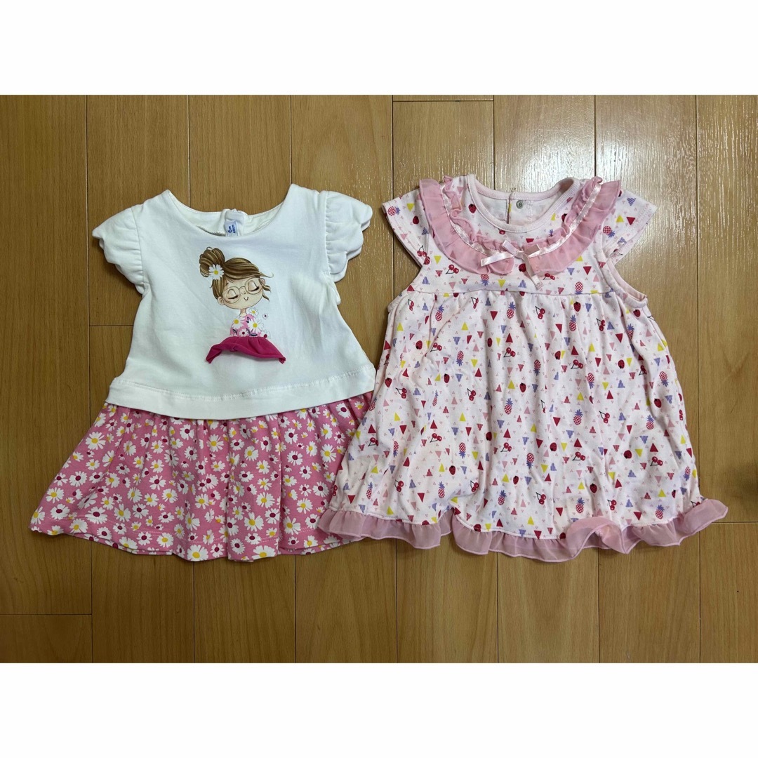 BeBe(ベベ)のMayoral &BeBe ワンピース 2点セット 60〜70サイズ キッズ/ベビー/マタニティのベビー服(~85cm)(ワンピース)の商品写真