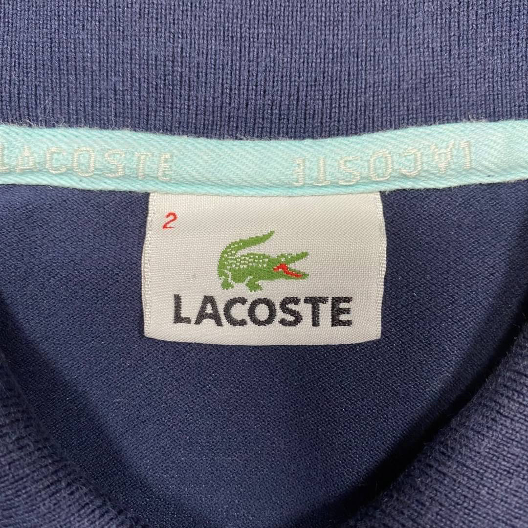 LACOSTE(ラコステ)のLACOSTE ラコステ ポロシャツ レディース サイズ2 M相当 ネイビー レディースのトップス(ポロシャツ)の商品写真