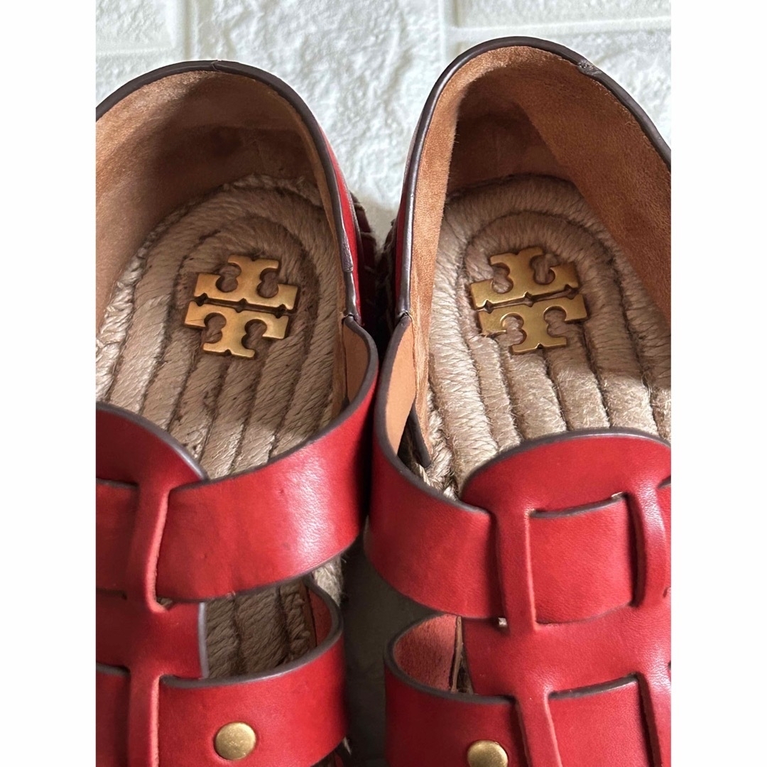 Tory Burch(トリーバーチ)のトリーバーチ　フィッシャーマン　プラットフォーム　エスパドリーユ　レッド　赤 レディースの靴/シューズ(サンダル)の商品写真