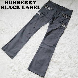 バーバリーブラックレーベル(BURBERRY BLACK LABEL)の【極美品】バーバリーブラックレーベル カーゴパンツ ノバチェック ストレッチ(ワークパンツ/カーゴパンツ)