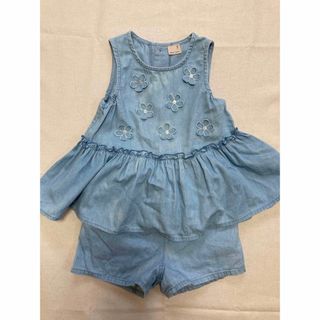 プティマイン(petit main)のプティマイン   お花モチーフセットアップ(Tシャツ/カットソー)