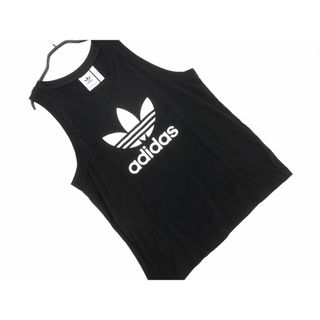 アディダス(adidas)のadidas originals アディダスオリジナルス トレフォイルロゴ プリント タンクトップ ノースリーブ カットソー sizeL/黒 ■◆ メンズ(Tシャツ/カットソー(半袖/袖なし))