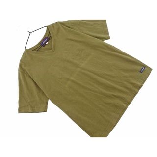 カンゴール(KANGOL)のカンゴール Vネック Tシャツ sizeL/カーキ ■◆ レディース(Tシャツ(半袖/袖なし))