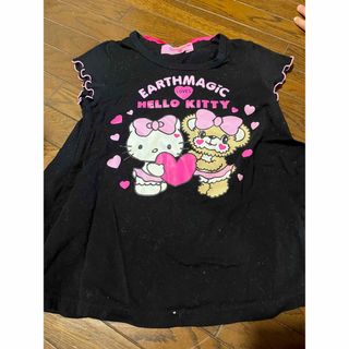 アースマジック(EARTHMAGIC)の即決★アースマジック★マフィー×ハローキティコラボチュニック★120★ワンピース(Tシャツ/カットソー)