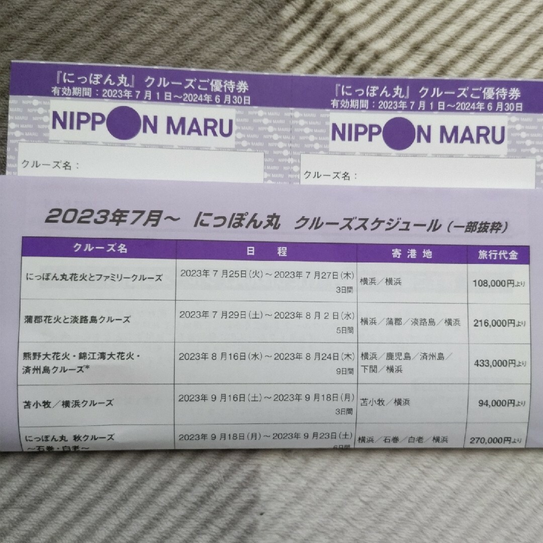 商船三井  株主優待券  女性名義 チケットの施設利用券(その他)の商品写真