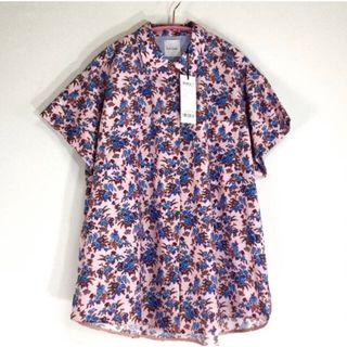 ポールスミス(Paul Smith)の新品タグ付　ポールスミス   シルクコットン　花柄　ボーイフレンド　シャツ　M(シャツ/ブラウス(半袖/袖なし))