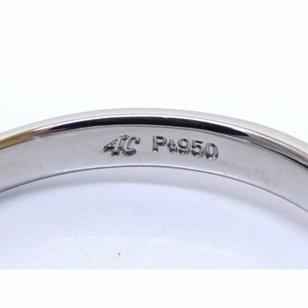 4℃ - 新品同様品 4℃ ヨンドシー エッジリング □ 14号 Pt950 プラチナ