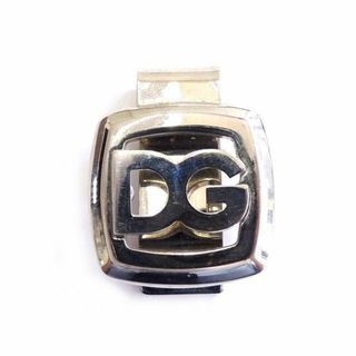 正規 ドルチェ\u0026ガッバーナ DGロゴマネークリップ黒×クローム 財布