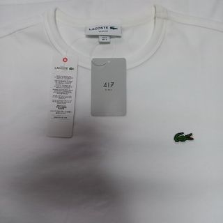 ラコステ(LACOSTE)のLACOSTE　ラコステ　クルーネックTシャツ　ホワイト(Tシャツ/カットソー(半袖/袖なし))