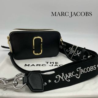 マークジェイコブス(MARC JACOBS)の極美品✨マークジェイコブス　スナップショット　ショルダーバッグ　レザー　ロゴ　黒(ショルダーバッグ)