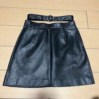 エイチアンドエム(H&M)のレザーミニスカート(ミニスカート)