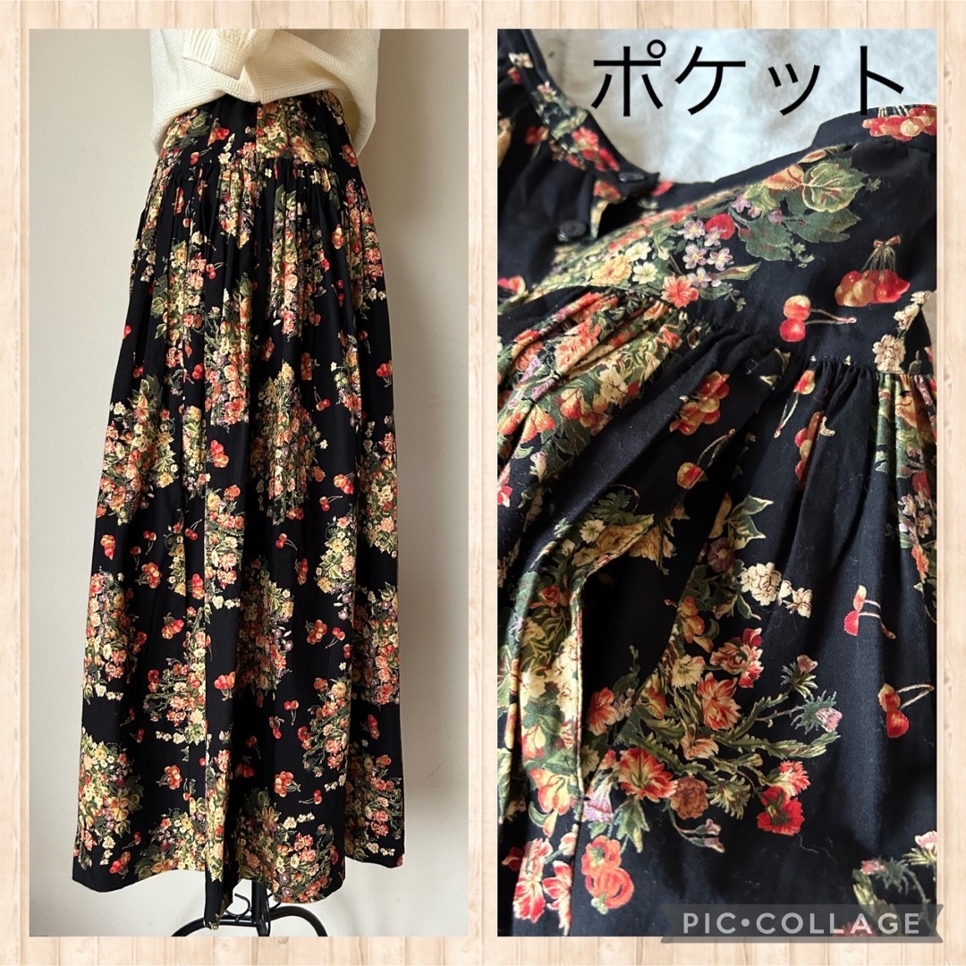 販売買蔵 PINK HOUSE ピンクハウス 花柄 フルーツ さくらんぼ 綿 全開