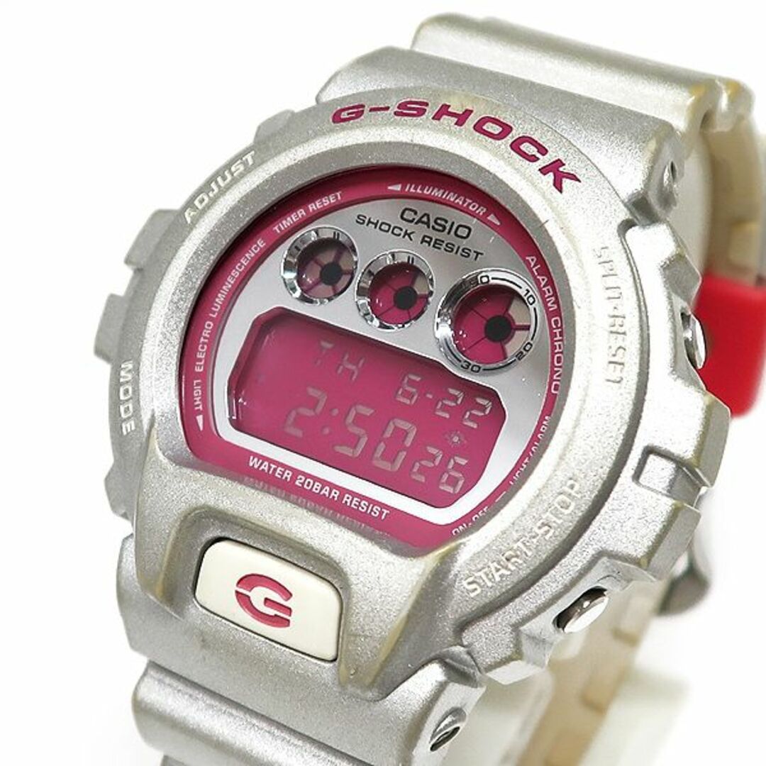 動作品 CASIO カシオ G-SHOCK DW-6900CB シルバー ピンク - 腕時計