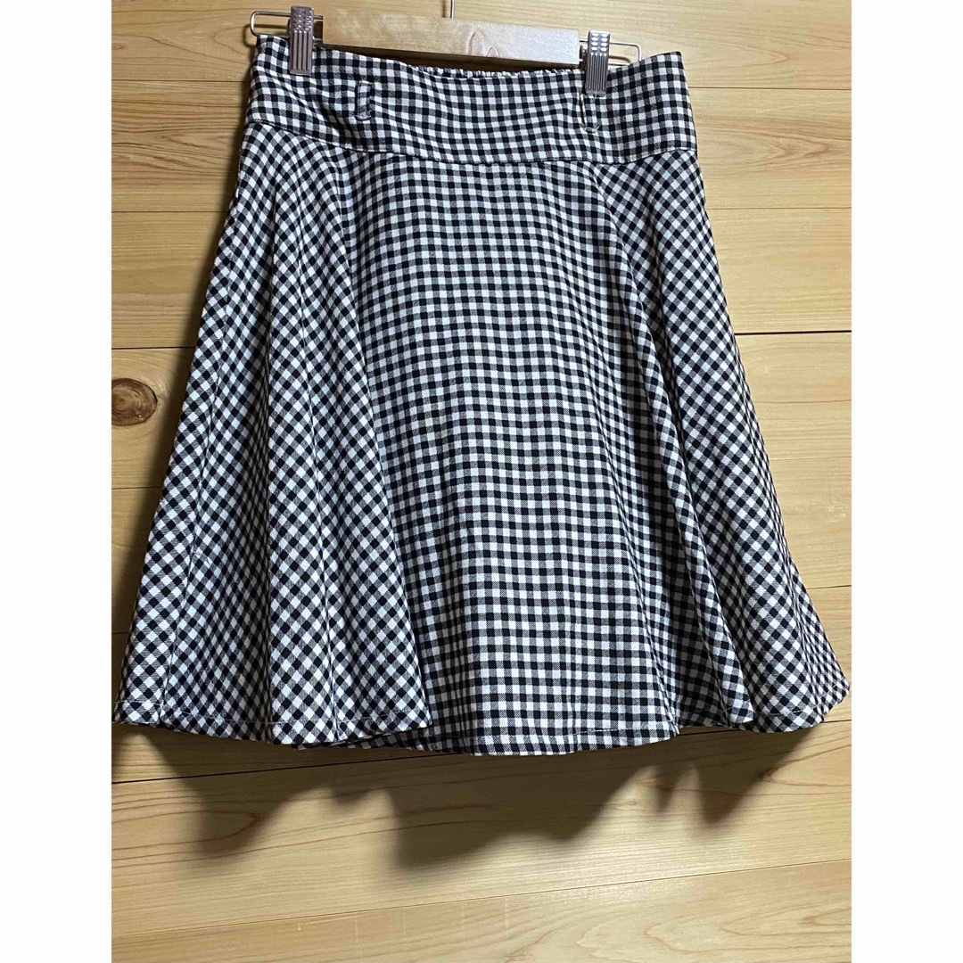 ギンガムチェックスカート☆Lサイズ レディースのスカート(ひざ丈スカート)の商品写真