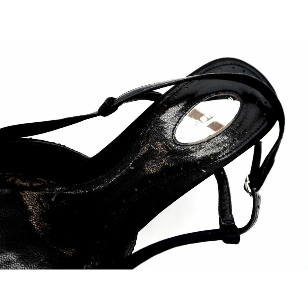 kumikyoku（組曲）(クミキョク)のKUMIKYOKU 組曲 ビーズ オープンバック パンプス sizeM（23.5ｃｍくらい）/黒 ■◆ レディース レディースの靴/シューズ(ハイヒール/パンプス)の商品写真