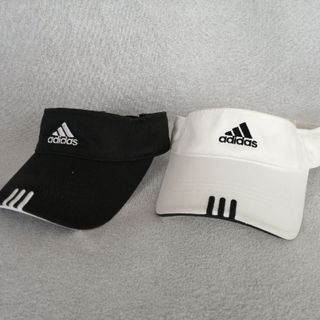 アディダス(adidas)のアディダス ゴルフ サンバイザー 白・黒セット(その他)