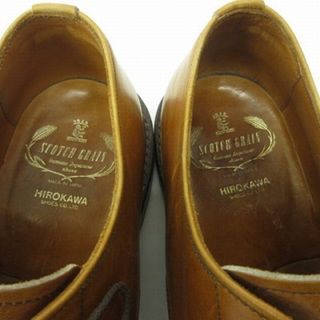 スコッチグレイン Uチップ ビジネスシューズ 外羽根 革靴 茶 26.5 EEの